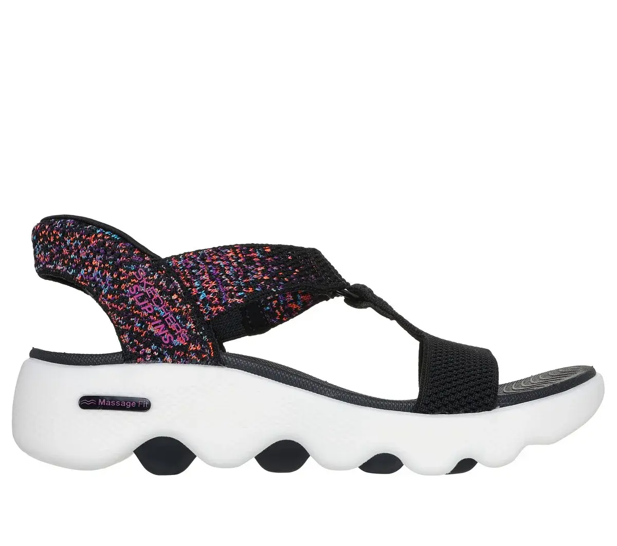 Skechers Slip-ins: GO WALK Massage Fit Sandal – Confetti Sky Skechers Slip-ins: GO WALK Massage Fit Sandal – Confetti Sky