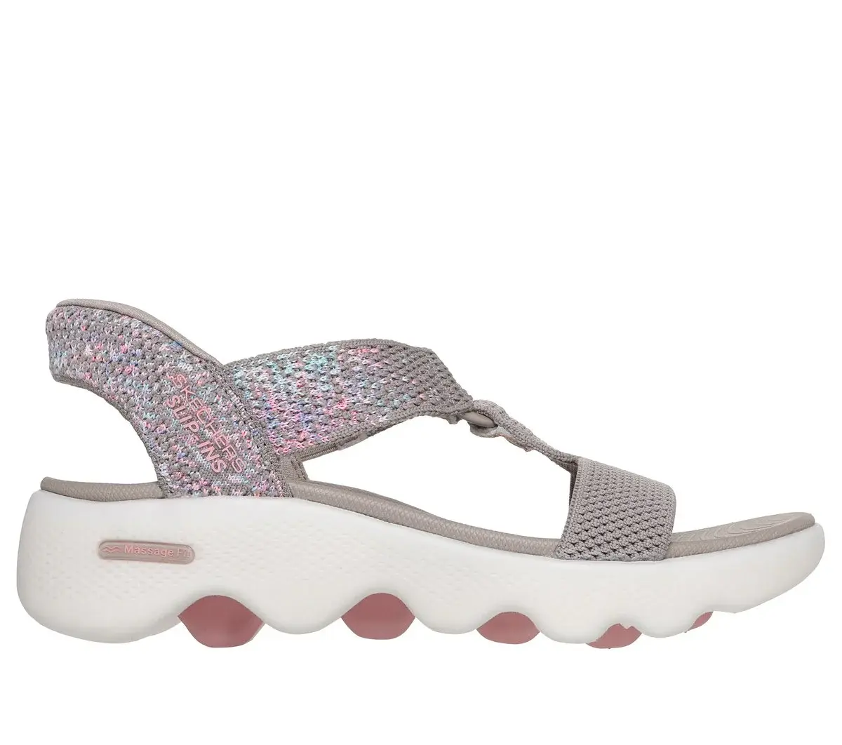 Skechers Slip-ins: GO WALK Massage Fit Sandal – Confetti Sky Skechers Slip-ins: GO WALK Massage Fit Sandal – Confetti Sky