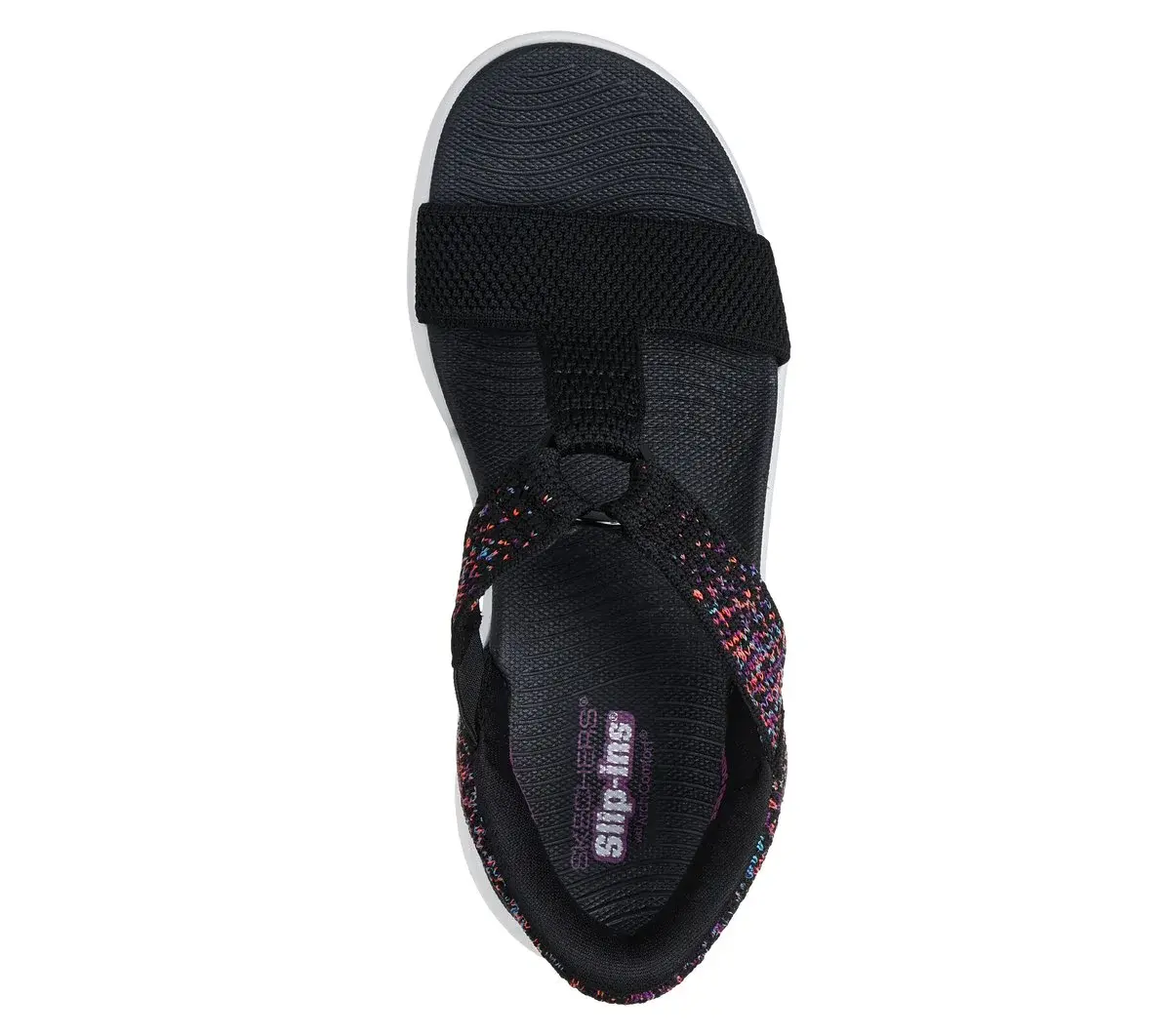 Skechers Slip-ins: GO WALK Massage Fit Sandal – Confetti Sky Skechers Slip-ins: GO WALK Massage Fit Sandal – Confetti Sky